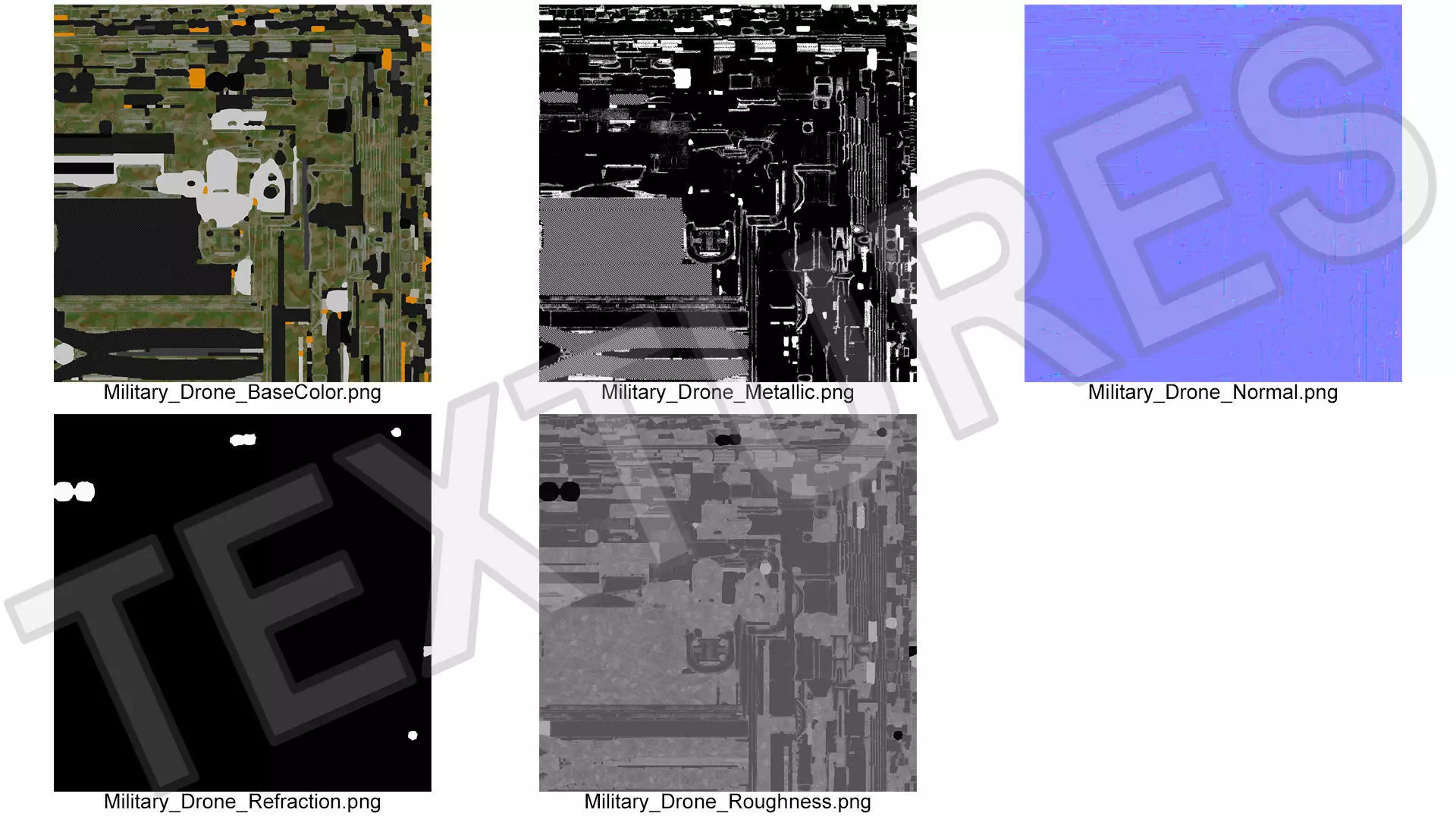 Military Surveillance Drone Rigged 3D model_19