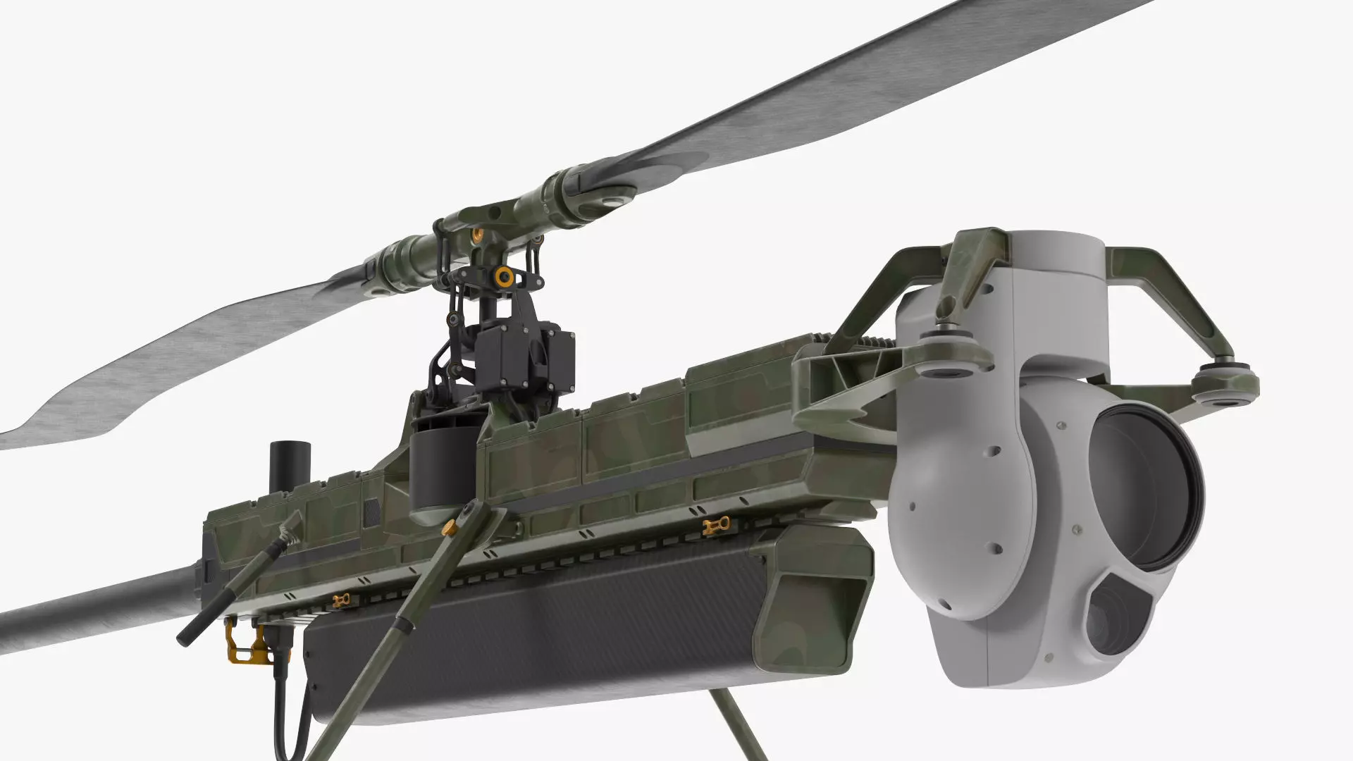 Military Surveillance Drone Rigged 3D model_13