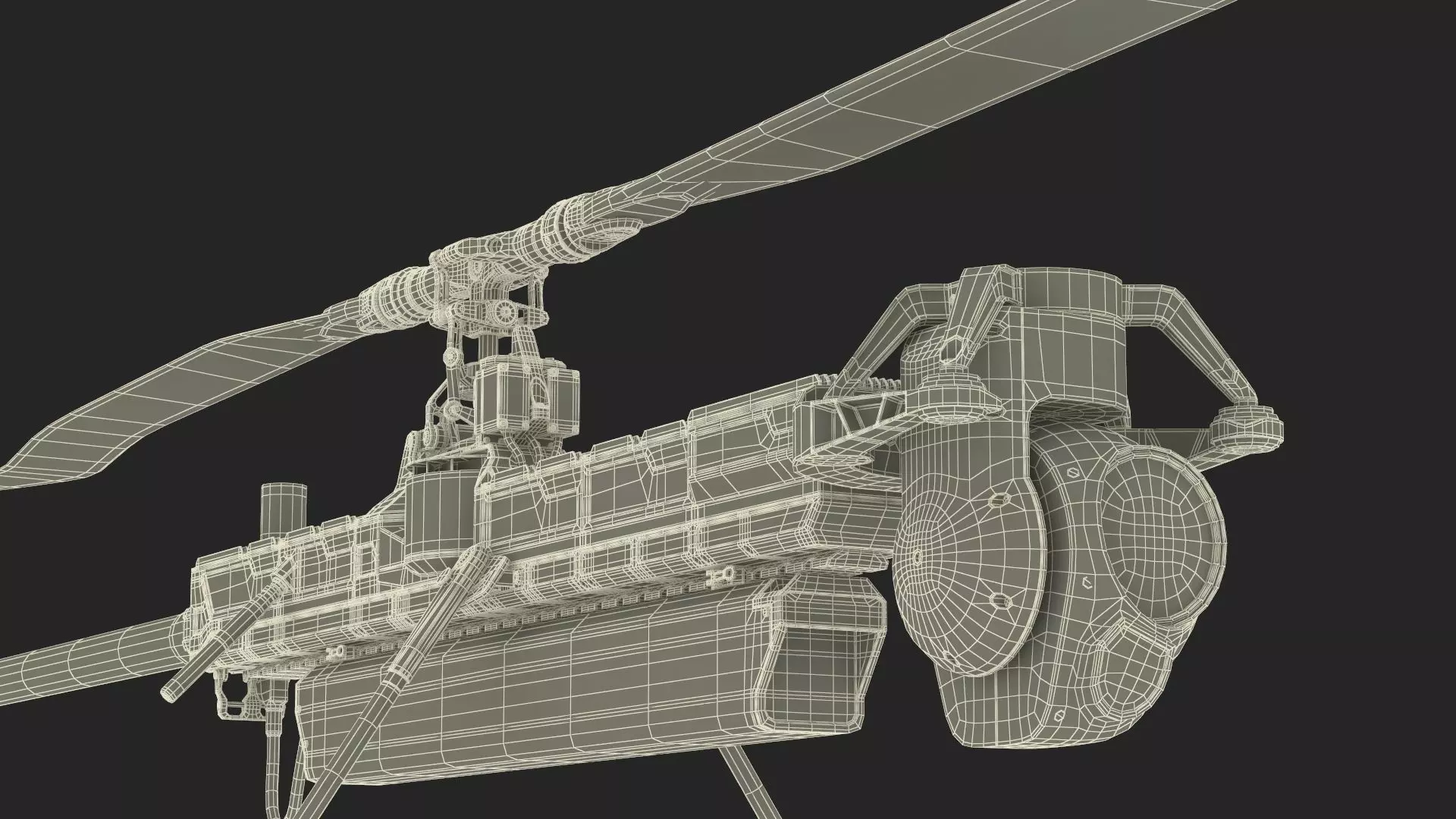 Military Surveillance Drone Rigged 3D model_27