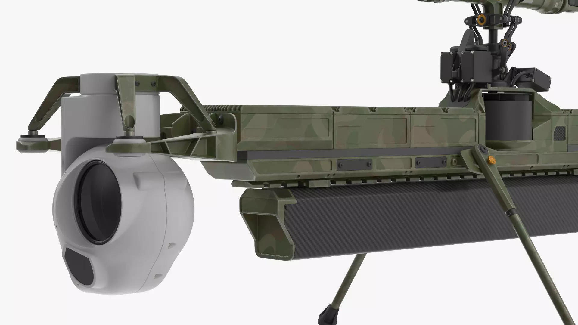 Military Surveillance Drone Rigged 3D model_9