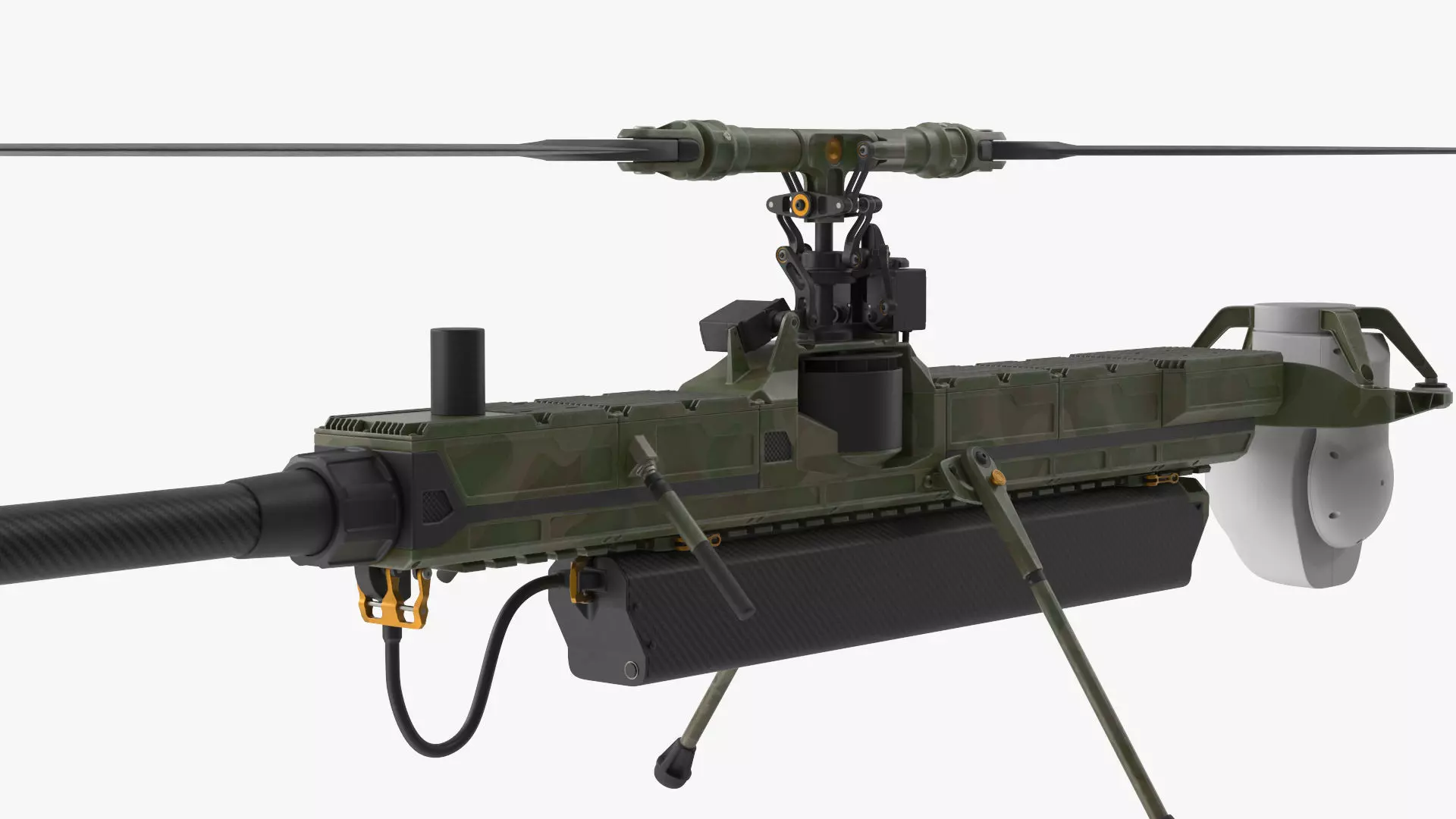 Military Surveillance Drone Rigged 3D model_14