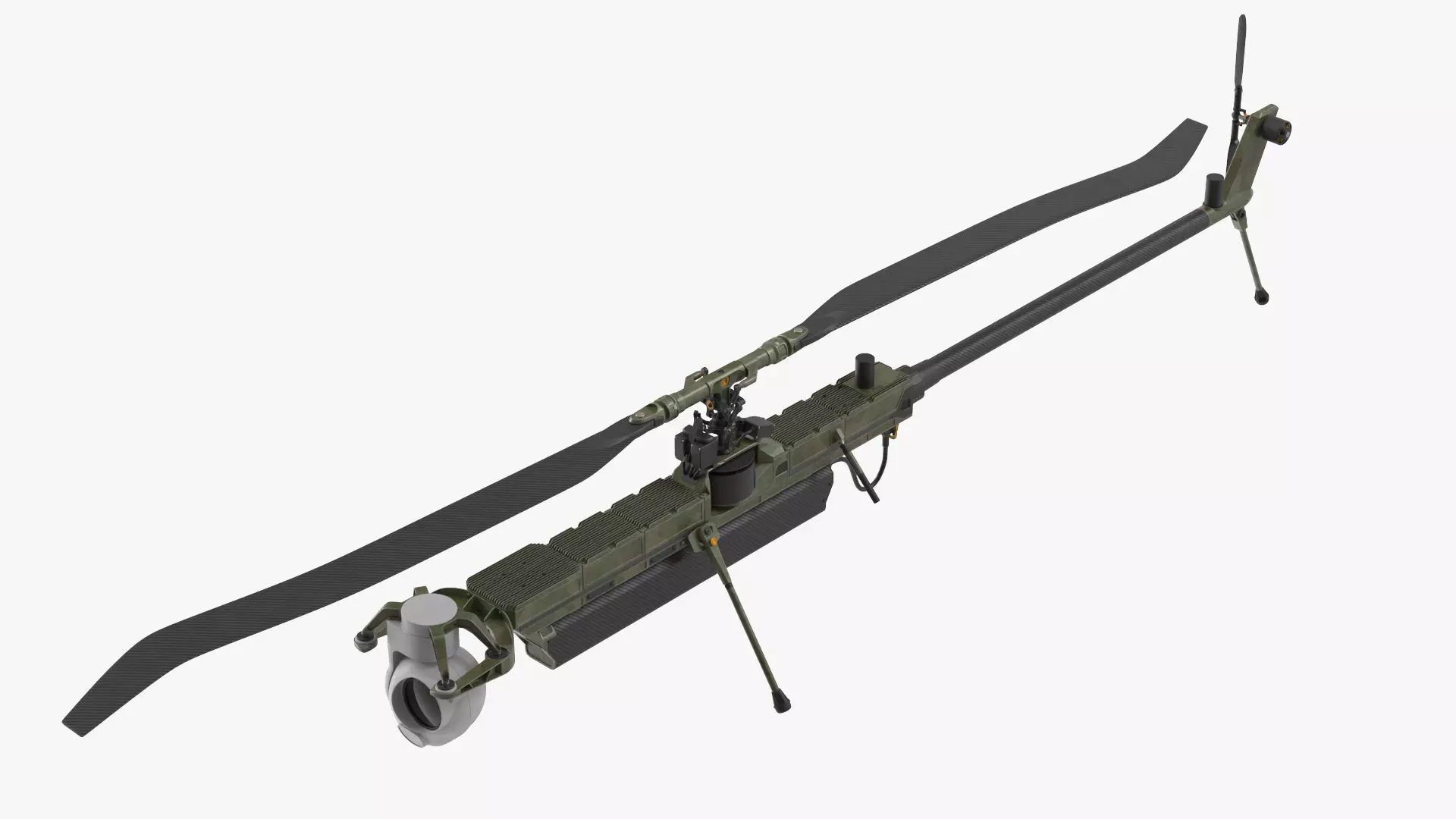 Military Surveillance Drone Rigged 3D model_7