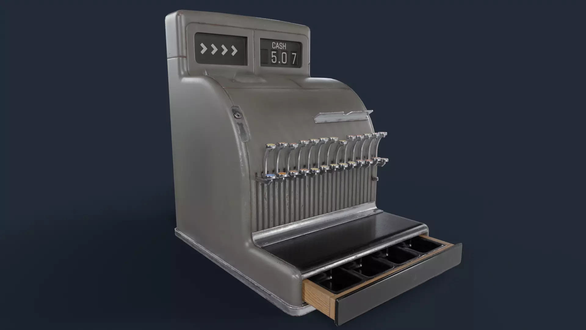 Cash Register - Lowpoly Game Ready 3D Model Low-poly 3D model_0