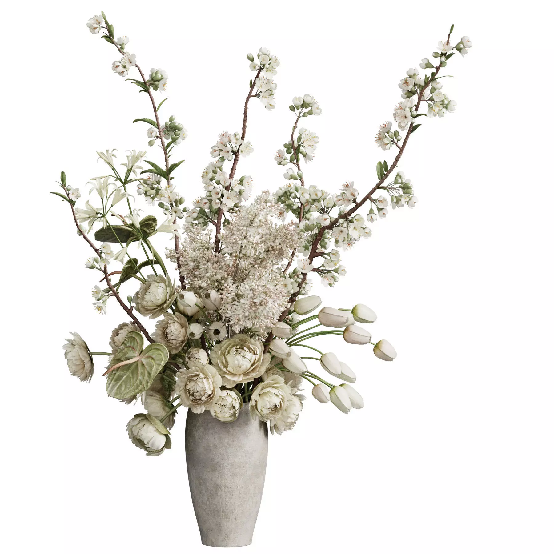 Flower In Vase 90 3D model_0