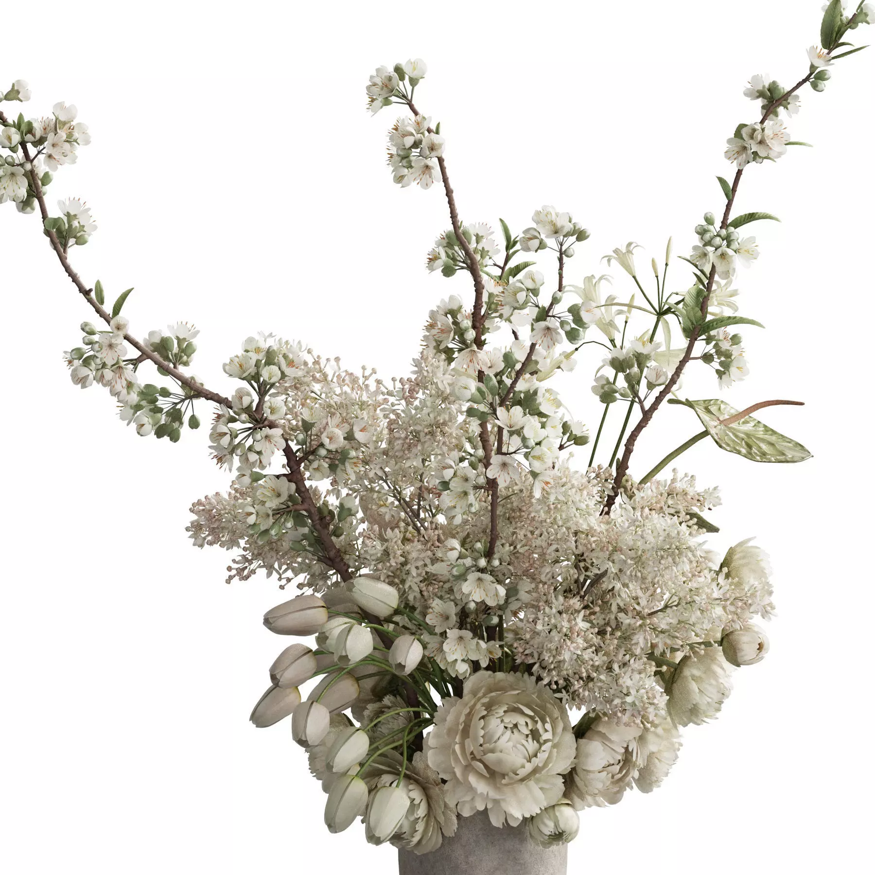 Flower In Vase 90 3D model_3