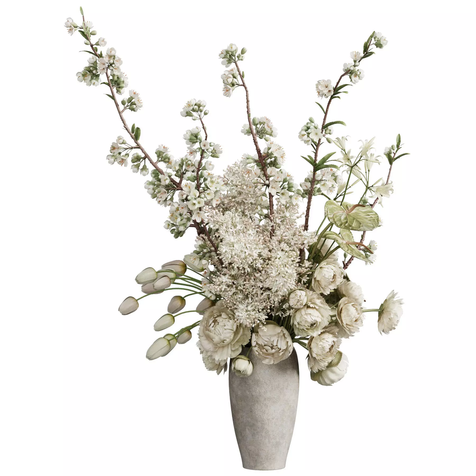 Flower In Vase 90 3D model_1