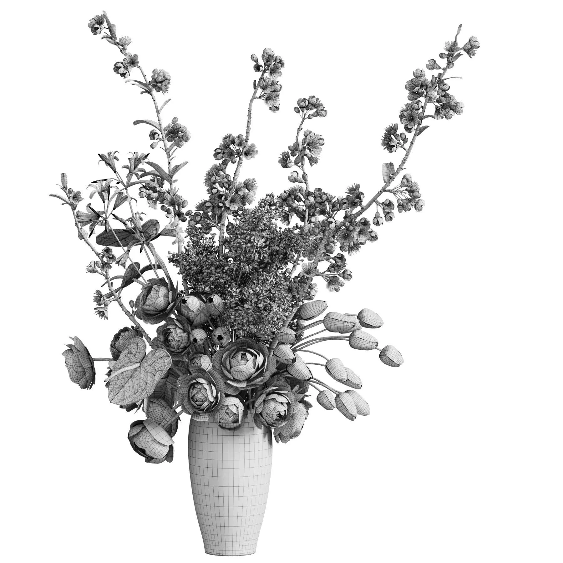 Flower In Vase 90 3D model_6