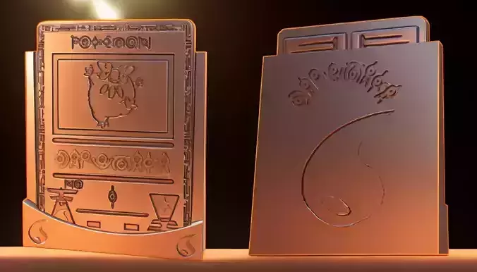 Ancient Darumaka 3D Pokemon Card STL with Custom Display Stand