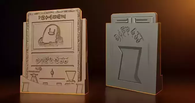 Ancient Diglett 3D Pokemon Card STL with Custom Display Stand