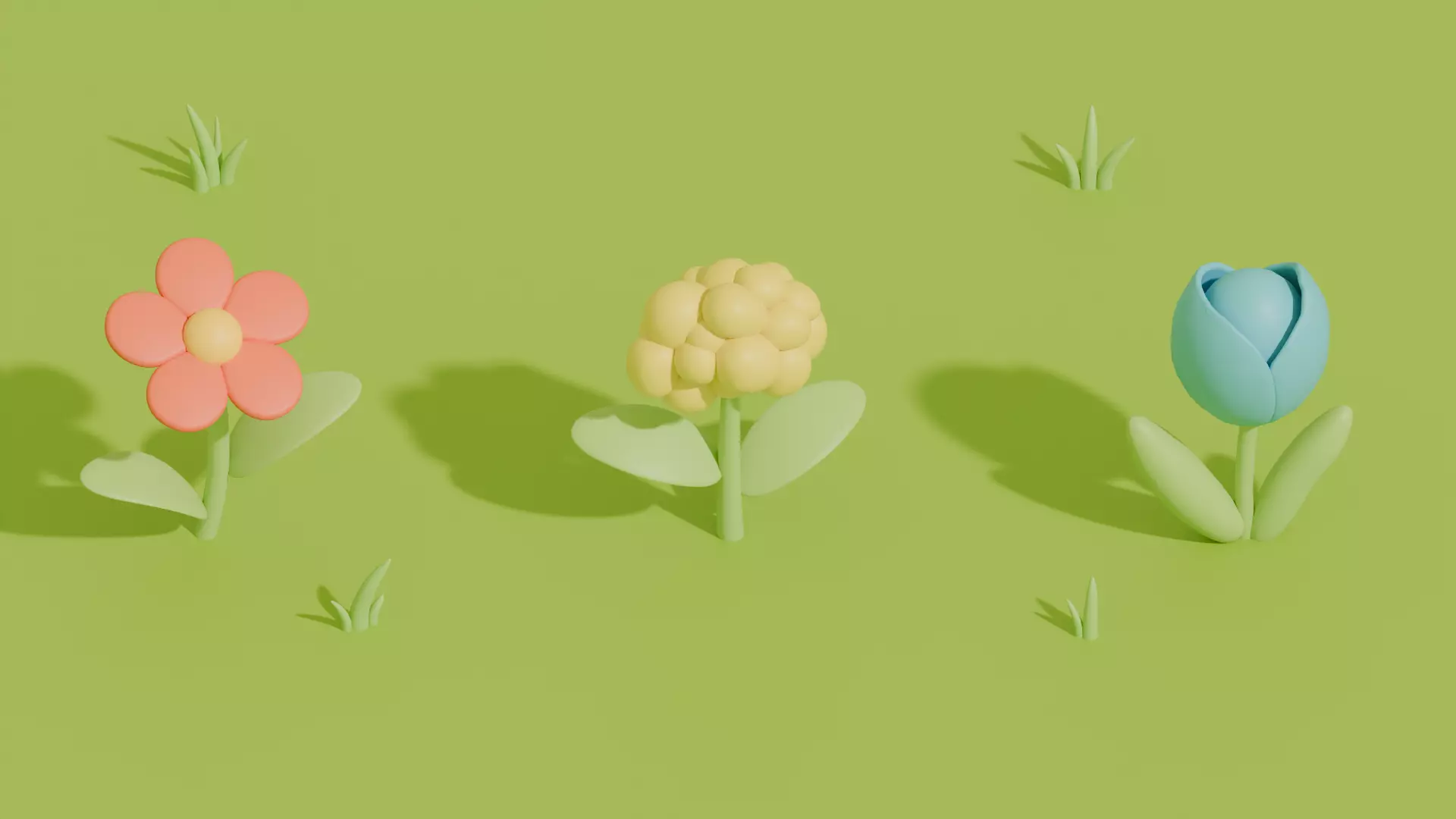 Stylized Cartoon Nature Asset Pack 3D Model Collection_7