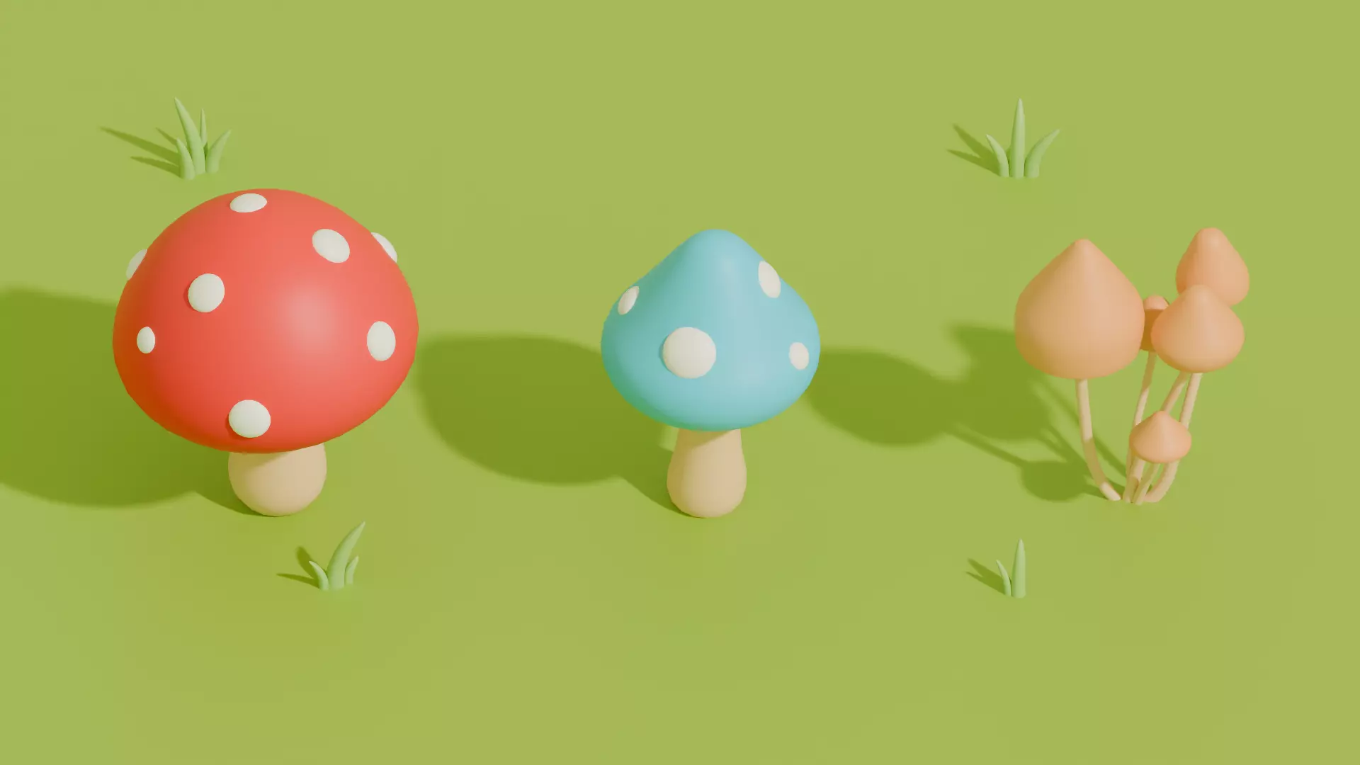 Stylized Cartoon Nature Asset Pack 3D Model Collection_9