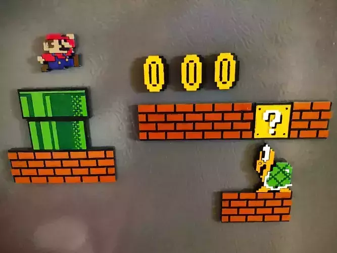 SuperMario - Pixel Platform magnets