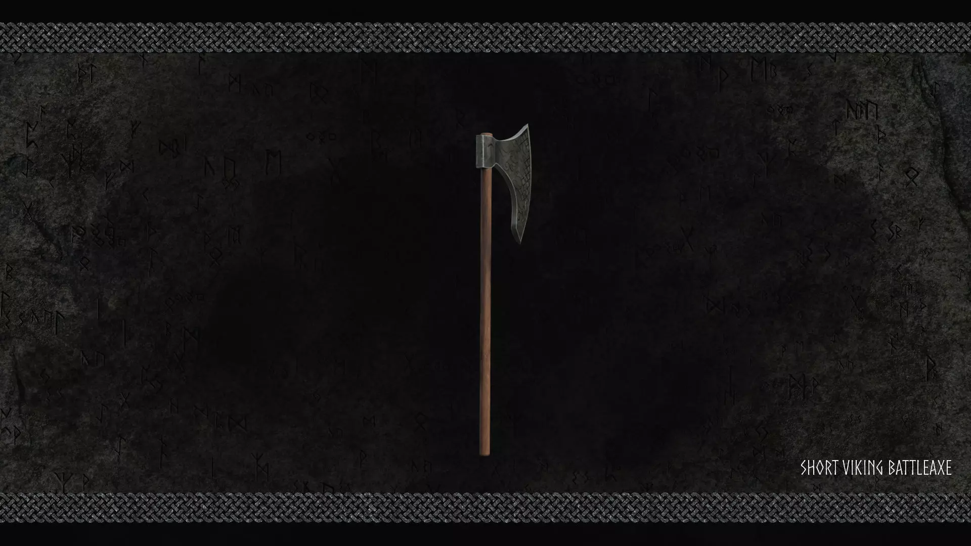 Short Viking Battleaxe Low-poly 3D model_4