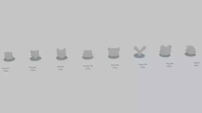 Emoji Statues Creature Faces Collection 3D print model