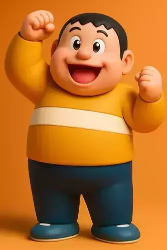 Gian - Doraemon 3d Model 3D print model Gian - Doraemon 3d Model 3D print model