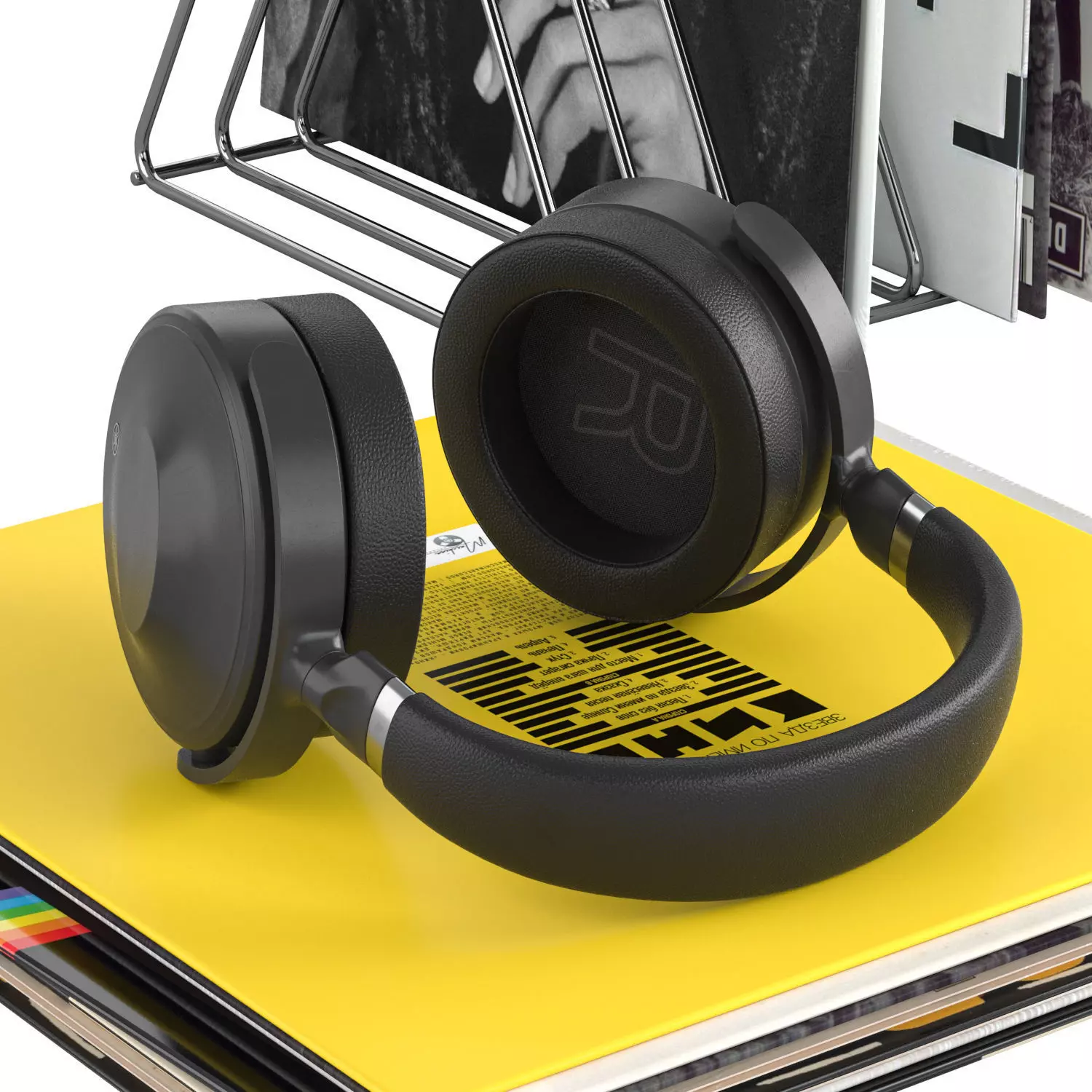 Vinyl Player Audio Technica with Speakers Sony 3D model_3