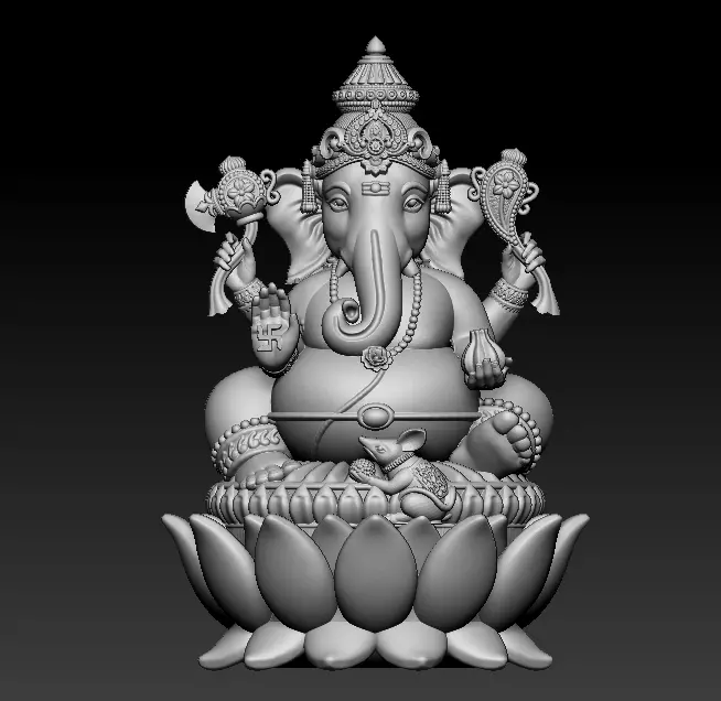 Lakshmi Ganesh set3 Artwork 3D print model_11