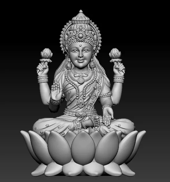 Lakshmi Ganesh set3 Artwork 3D print model_14