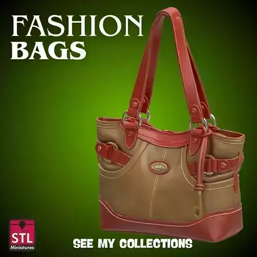 Fashion Fantasy Bag STL File Stylish Mini Handbag for 3D