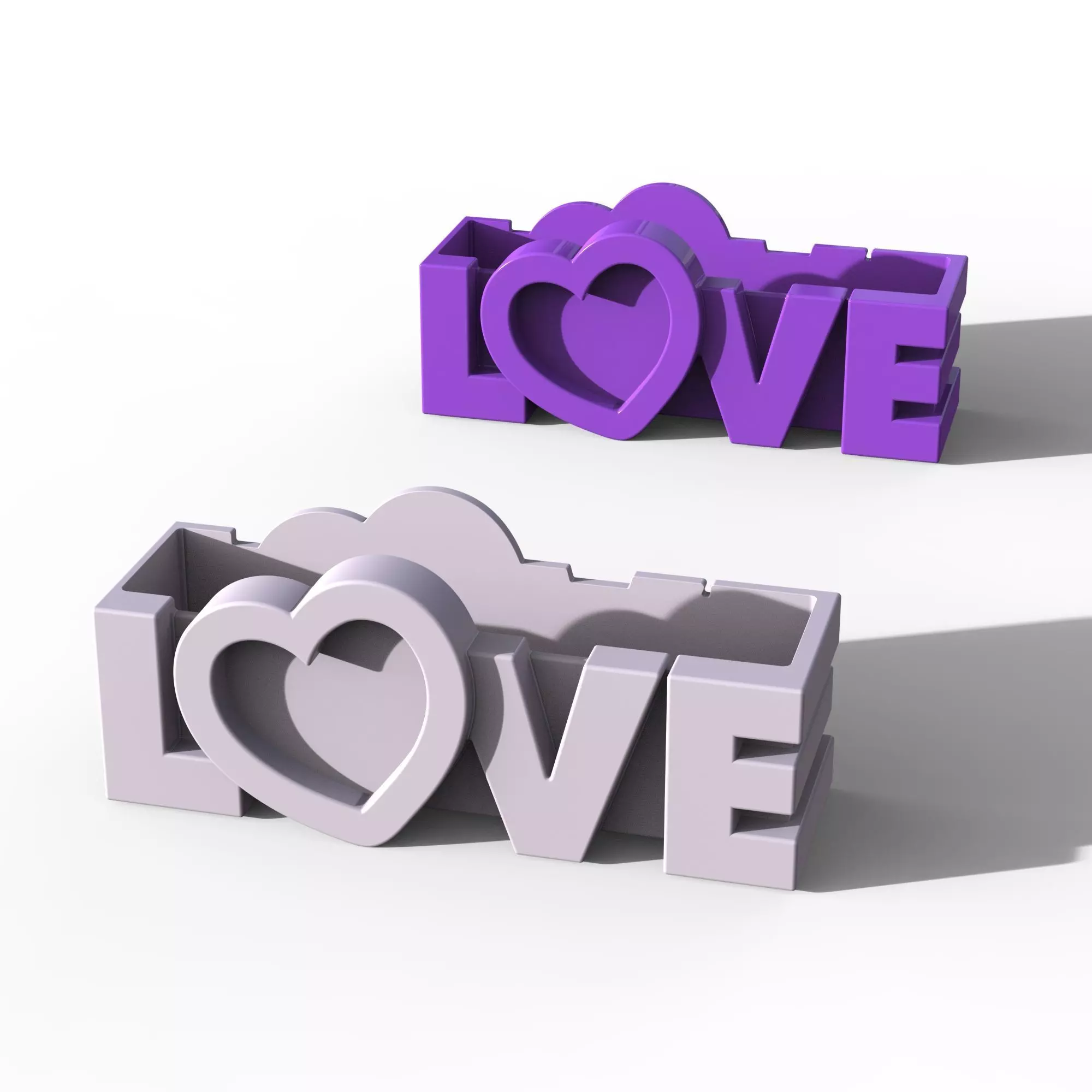 Love Frame Planter  Heart Shape Frame  for Valentines Day Gift 3D print model_6