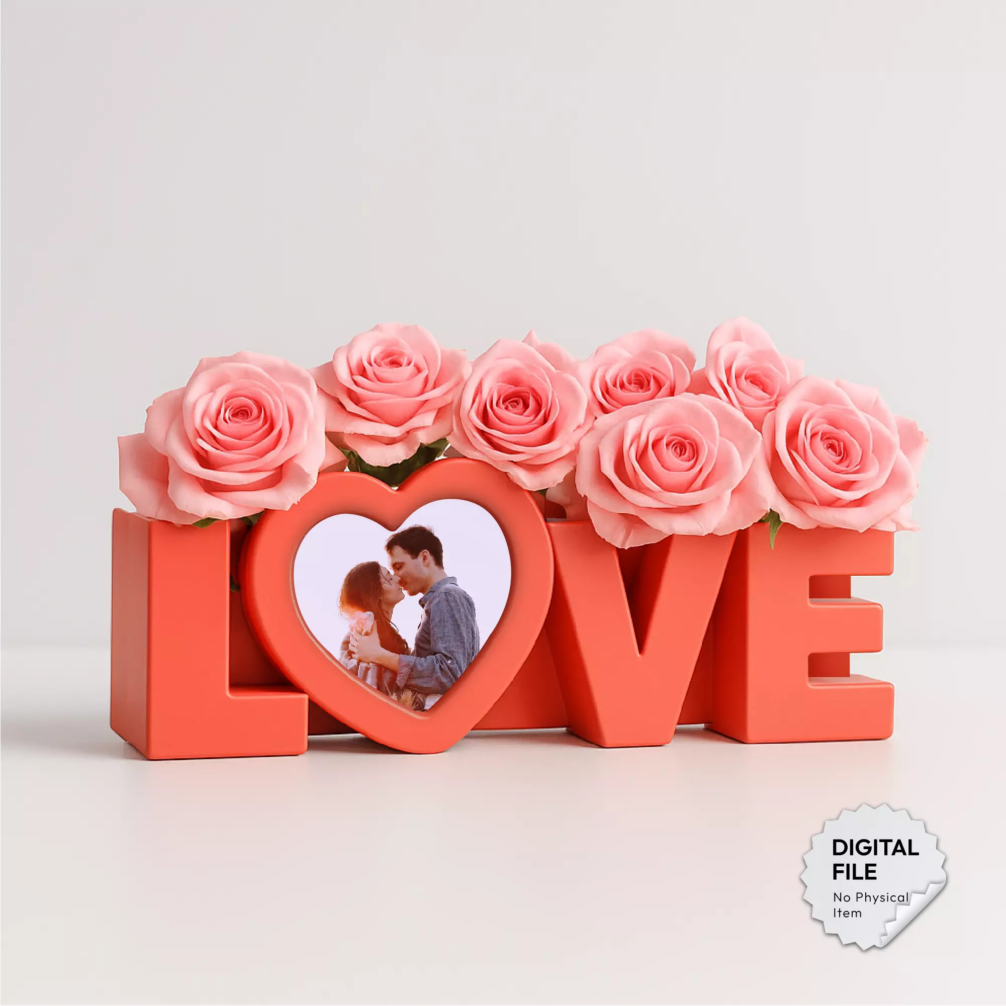 Love Frame Planter  Heart Shape Frame  for Valentines Day Gift 3D print model_2