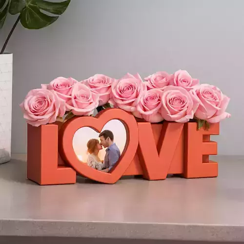 Love Frame Planter  Heart Shape Frame  for Valentines Day Gift 3D print model