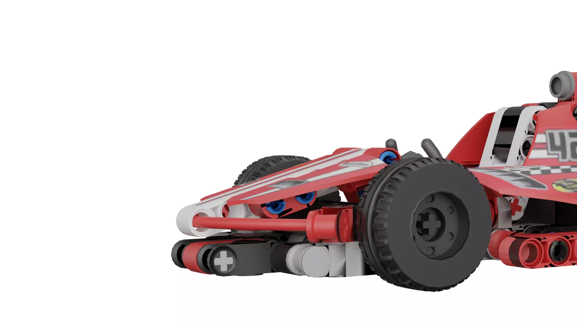LEGO Race Car Low-poly 3D model_2