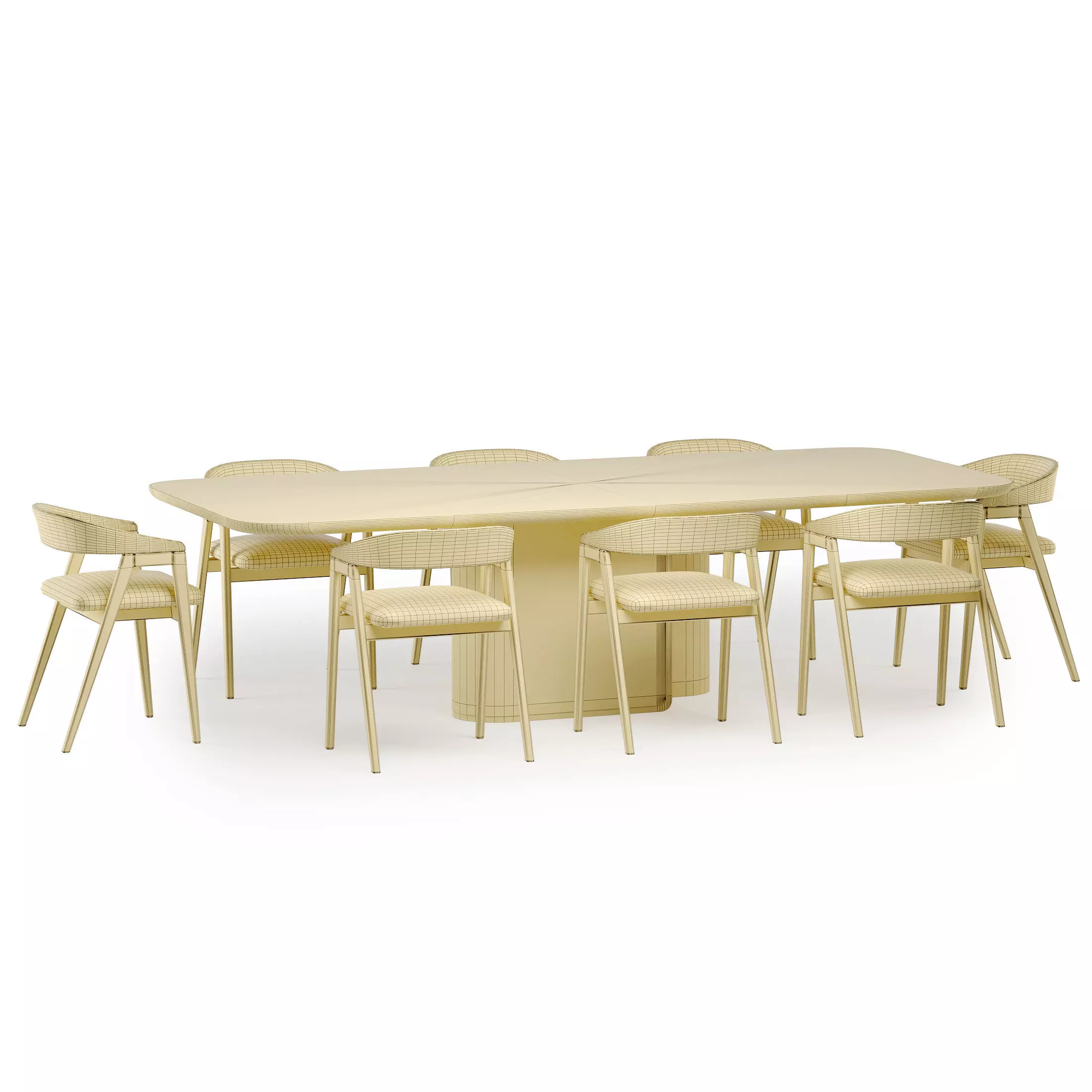 trevor chair with echo table 3D model_6