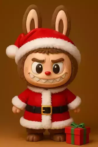 Labubu Santa Claus