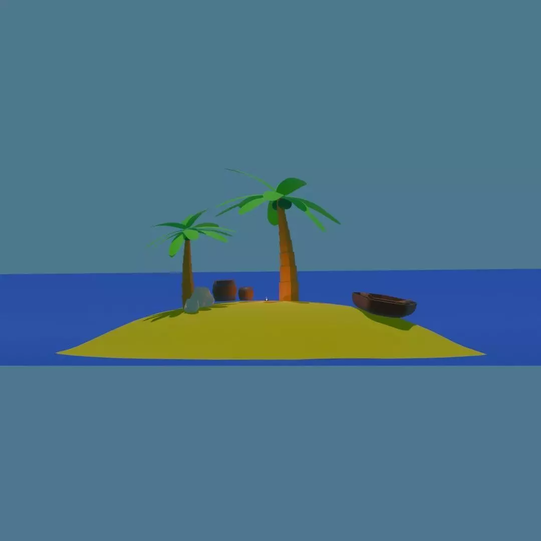 Low Poly Tropical Island Pack Low-poly 3D model_3