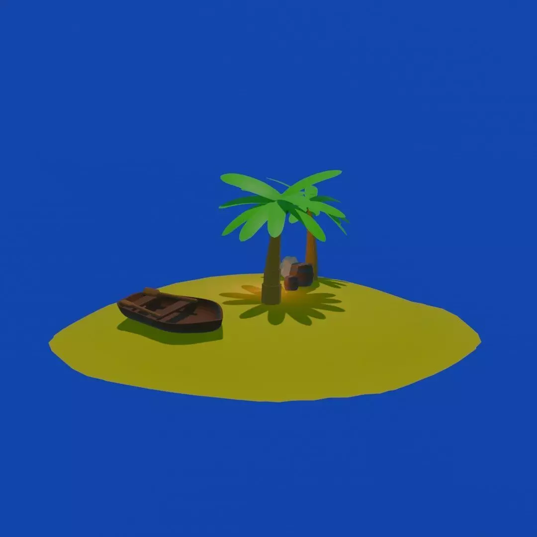 Low Poly Tropical Island Pack Low-poly 3D model_4