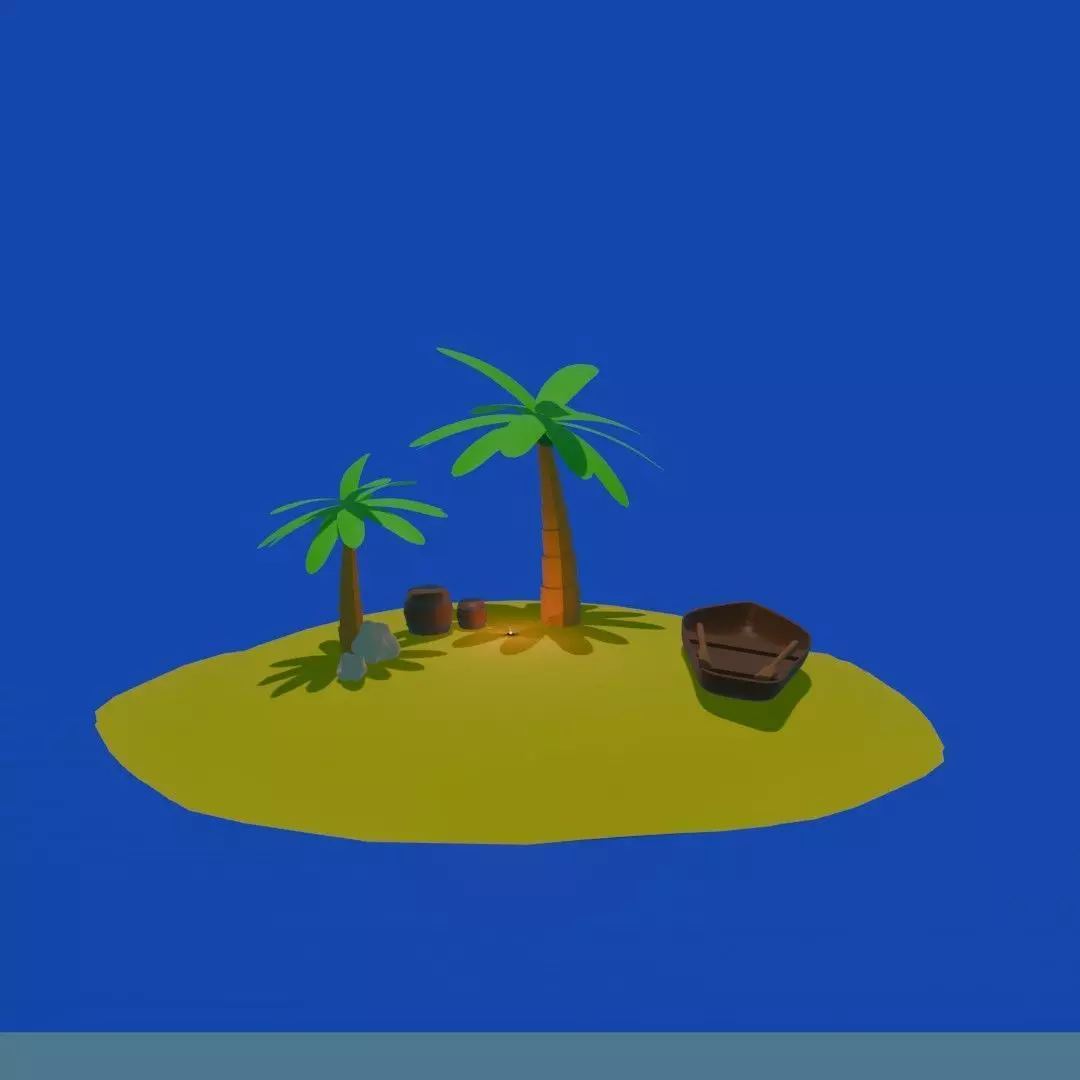 Low Poly Tropical Island Pack Low-poly 3D model_0