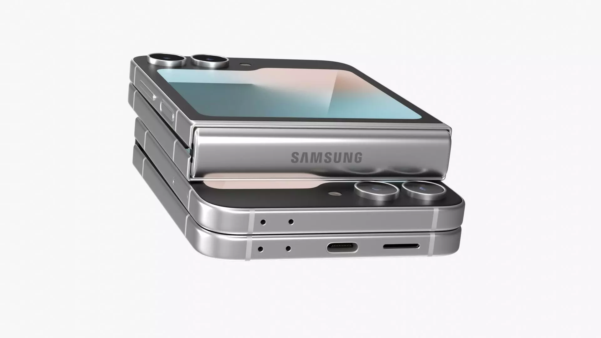 Samsung Galaxy Z Flip 7 FE Low-poly 3D model_10