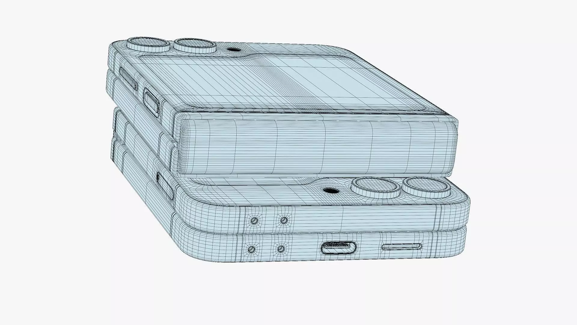 Samsung Galaxy Z Flip 7 FE Low-poly 3D model_29