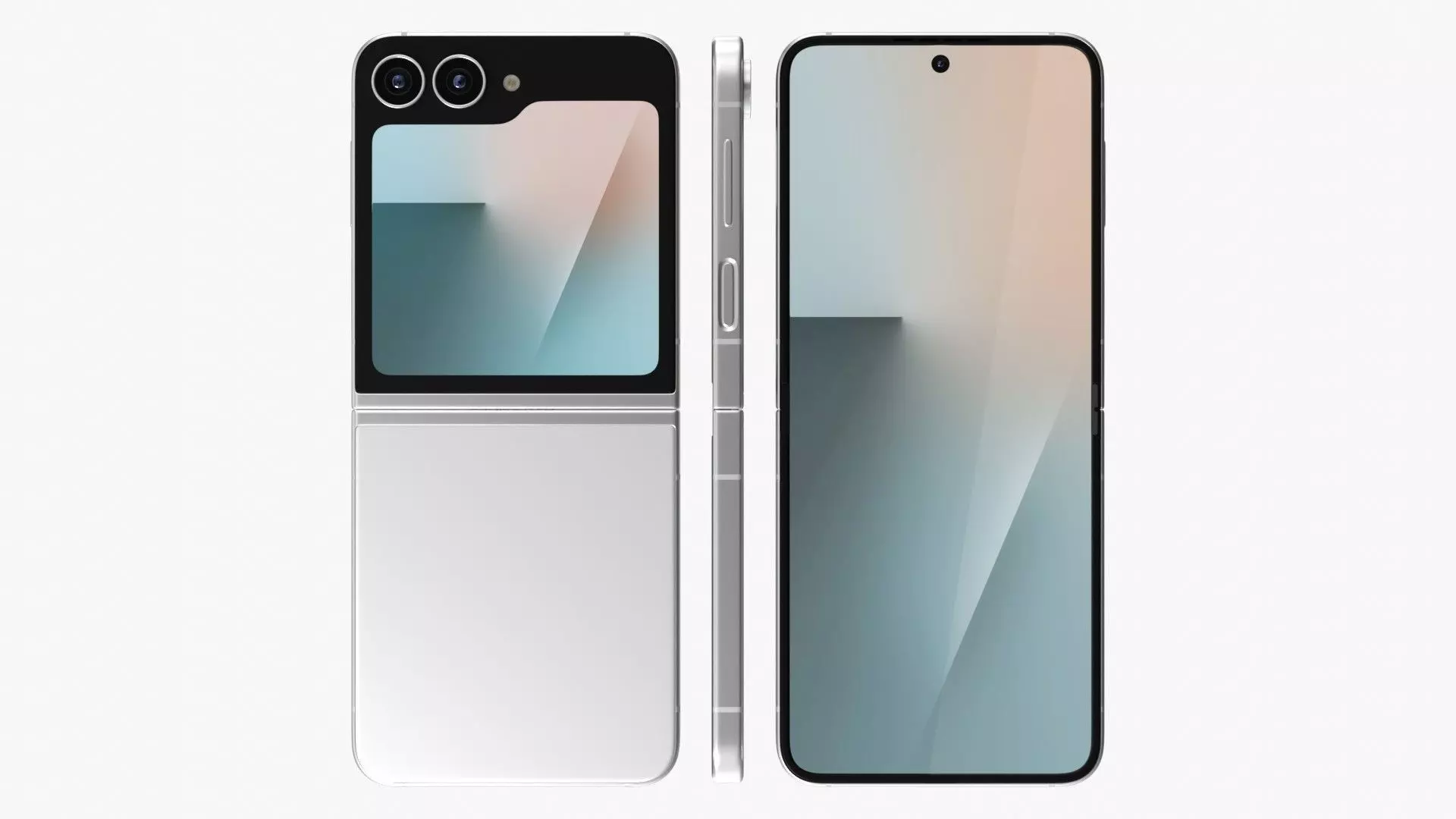 Samsung Galaxy Z Flip 7 FE Low-poly 3D model_4