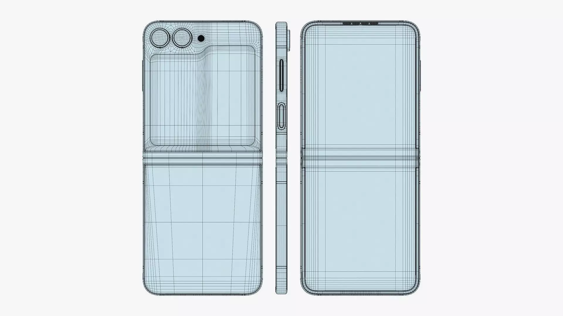 Samsung Galaxy Z Flip 7 FE Low-poly 3D model_24