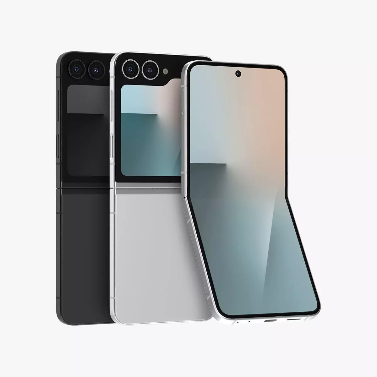 Samsung Galaxy Z Flip 7 FE Low-poly 3D model_0