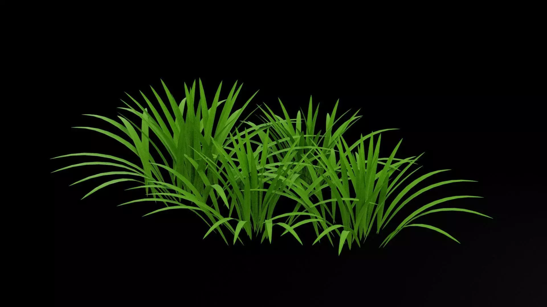 Grass Patch Low-poly 3D model_7