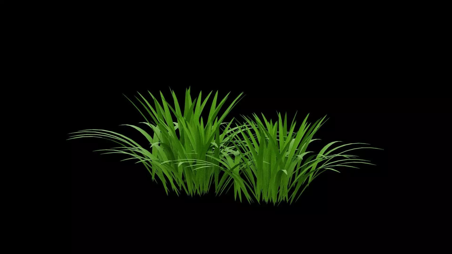 Grass Patch Low-poly 3D model_3