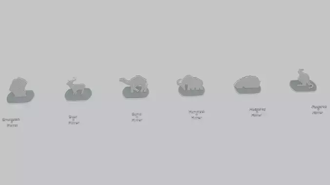Creature Figures Mini Pack Emoji Statues 3D print model