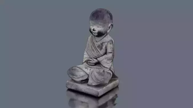 Little monk statue