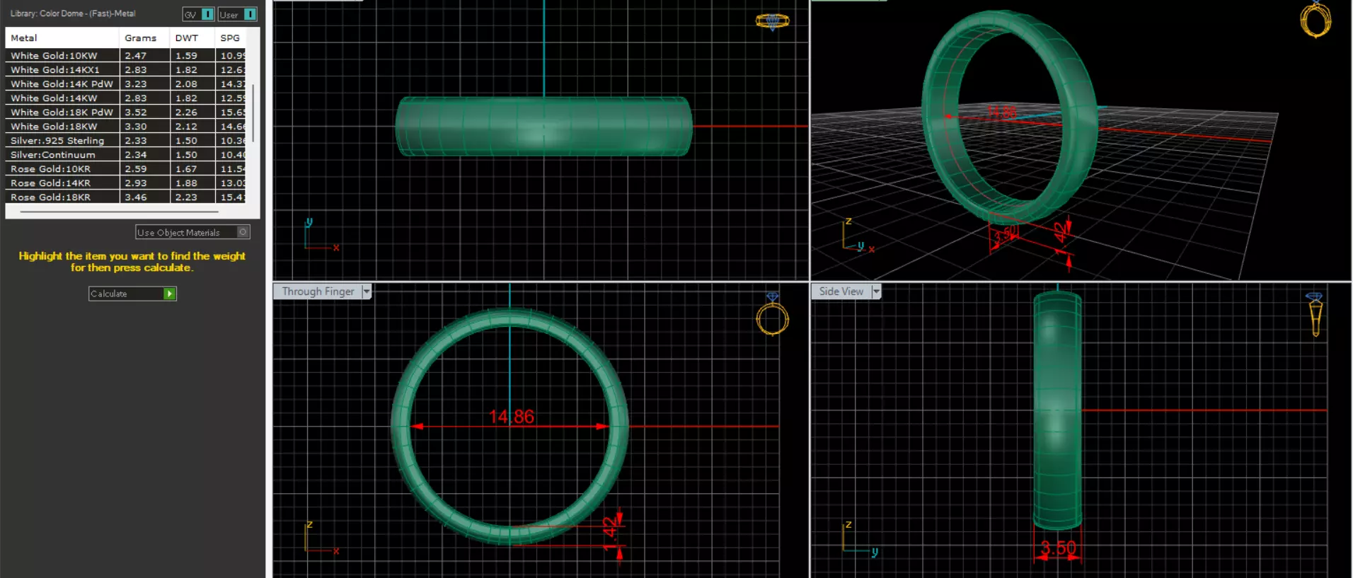 Set of Classic Wedding Bands 3D Ring Model 3D print model_7