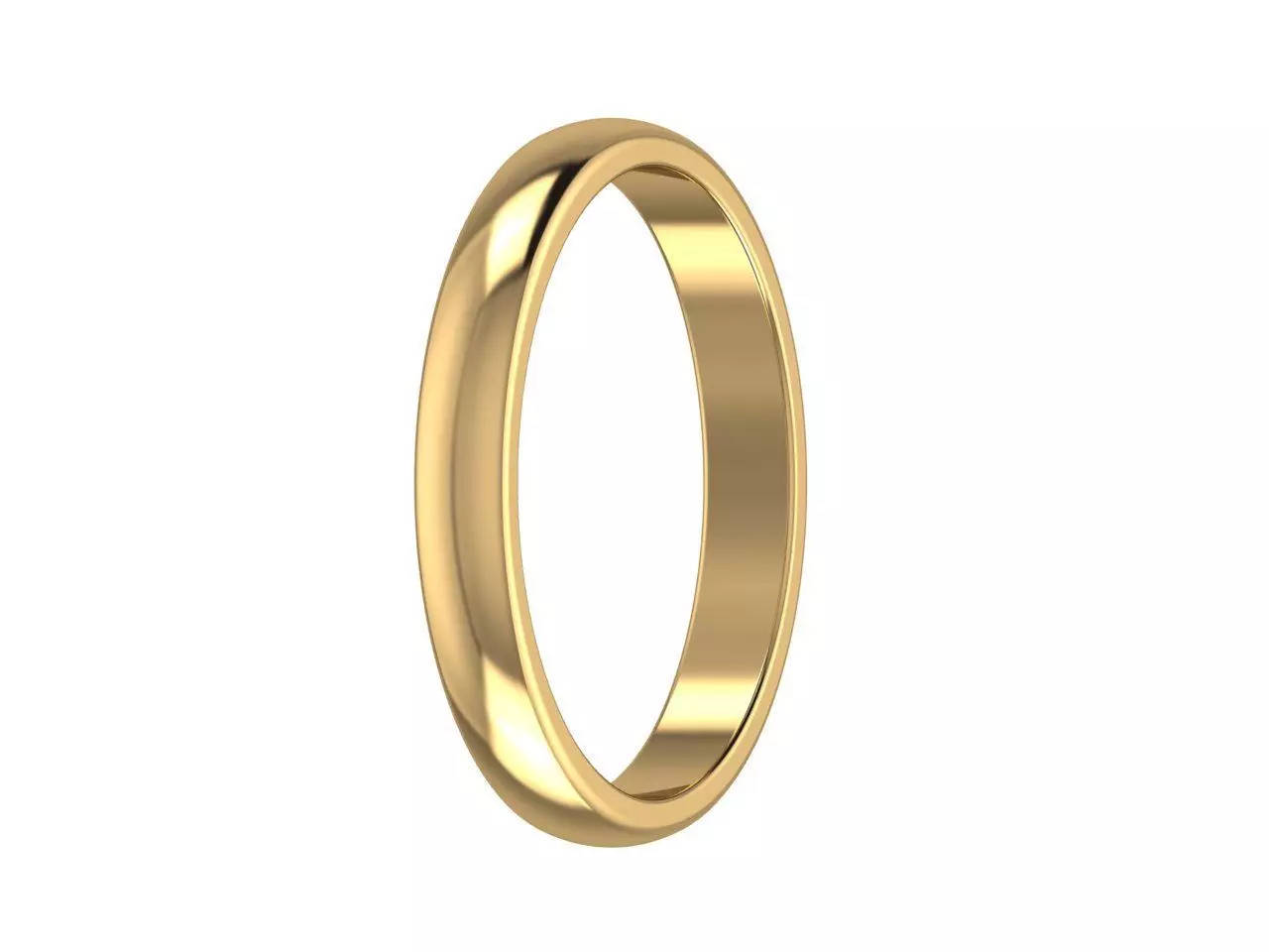 Set of Classic Wedding Bands 3D Ring Model 3D print model_2