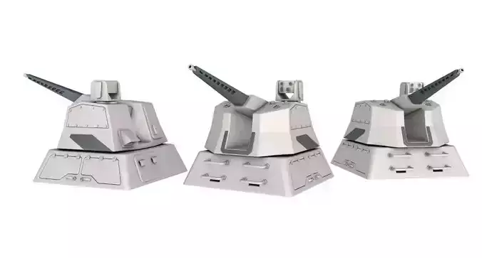 RapidFire Naval gun system 3D model