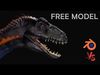 Indoraptor Head sculpt Animated 3D model_1