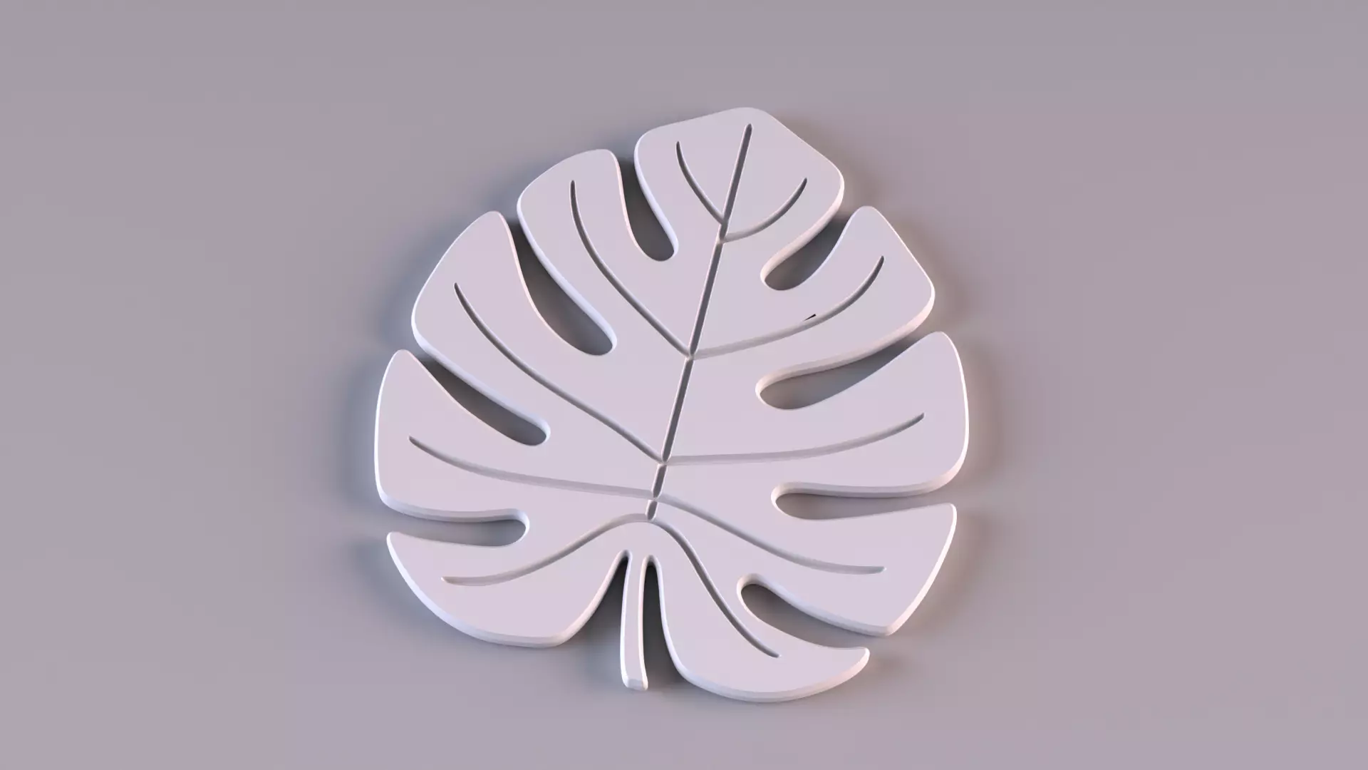Monstera Leaf Coaster Drink Coasters 3D STL File 3D print model_19