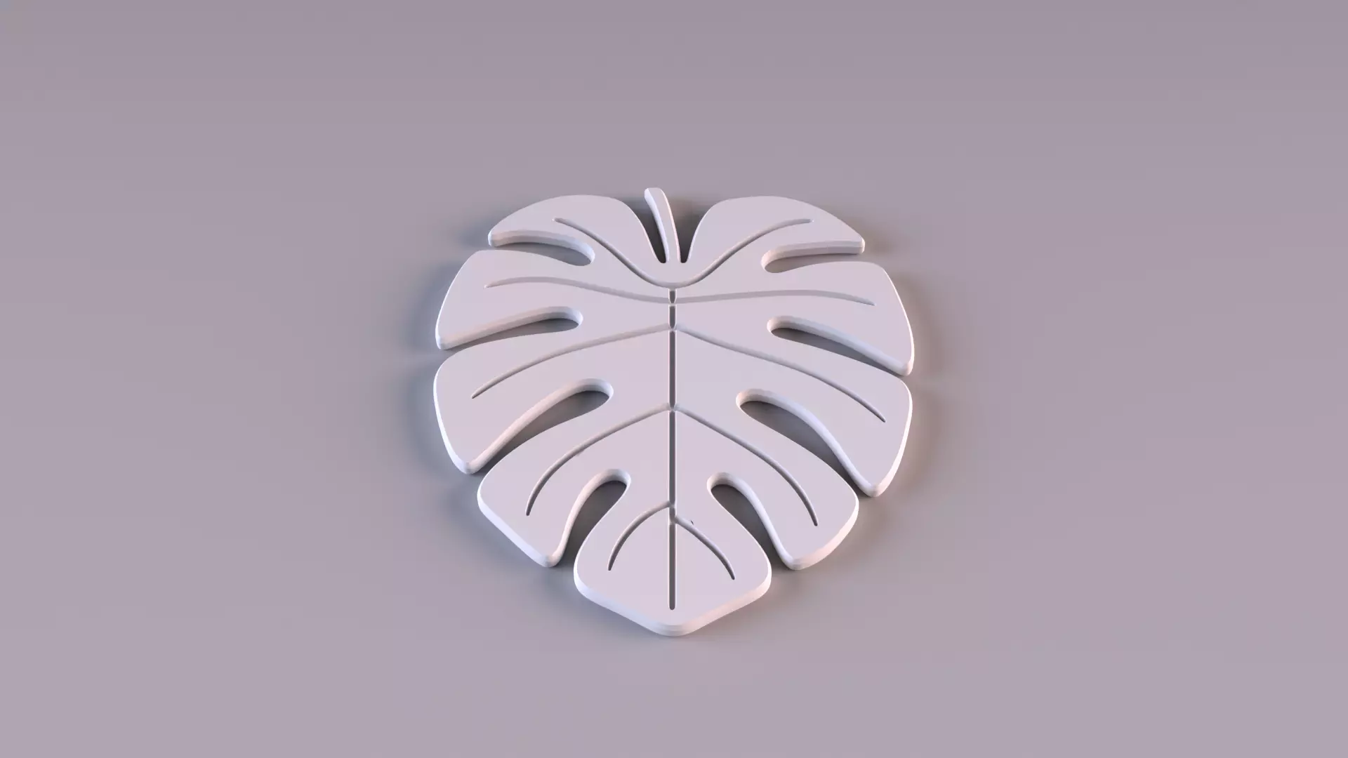 Monstera Leaf Coaster Drink Coasters 3D STL File 3D print model_2