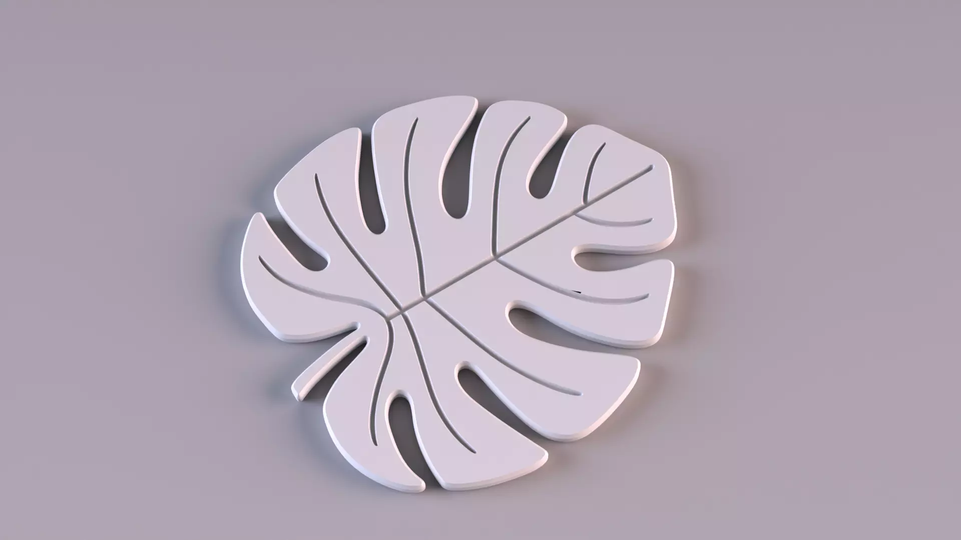 Monstera Leaf Coaster Drink Coasters 3D STL File 3D print model_20