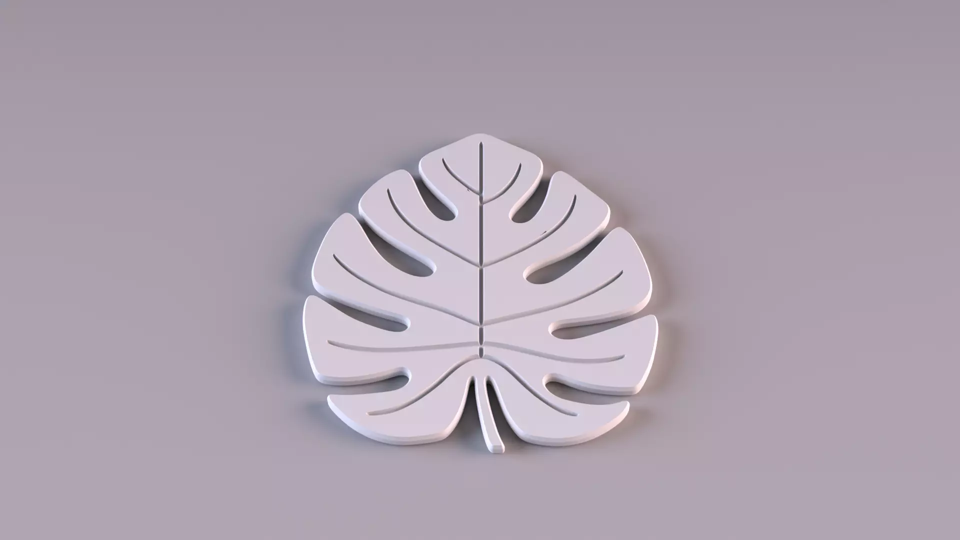 Monstera Leaf Coaster Drink Coasters 3D STL File 3D print model_4