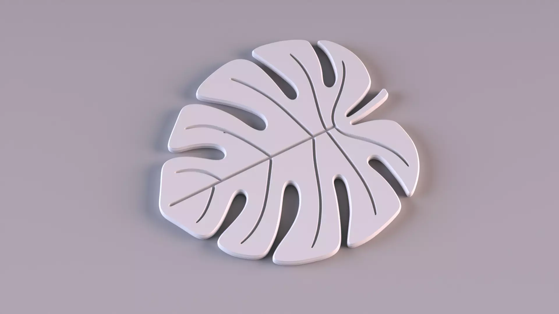 Monstera Leaf Coaster Drink Coasters 3D STL File 3D print model_16